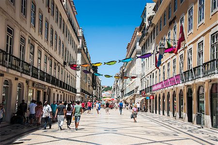 The old town quarter of Baixa in Lisbon, Portugal, Europe Photographie de stock - Rights-Managed, Code: 841-07202406