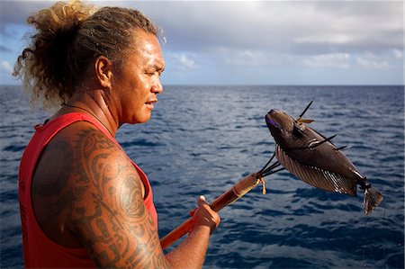 portraits of fishermen - Fakarava island in the Tuamotu archipelago, French Polynesia, Pacific Stock Photo - Rights-Managed, Code: 841-07202403