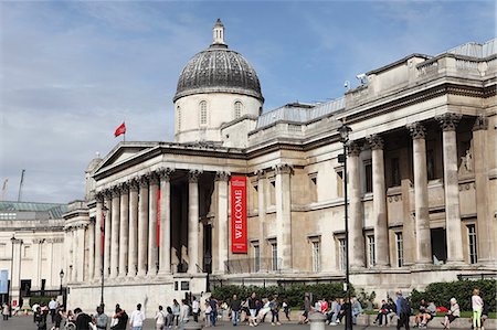 The National Gallery, the art museum on Trafalgar Square, London, England, United Kingdom, Europe Foto de stock - Con derechos protegidos, Código: 841-07202412