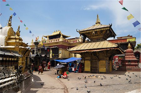 Swayambhunath Stupa (Monkey Temple), UNESCO World Heritage Site, Kathmandu, Nepal, Asia Photographie de stock - Rights-Managed, Code: 841-07202434