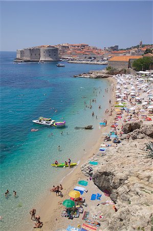 simsearch:841-05848401,k - View of Old Town, UNESCO World Heritage Site, and Ploce Beach, Dubrovnik, Dalmatian Coast, Croatia, Europe Stock Photo - Rights-Managed, Code: 841-07202486