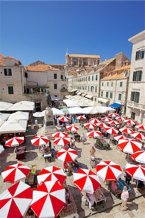 Market, Gunduliceeva Poljana, Dubrovnik, Dalmatia, Croatia, Europe Stock Photo - Rights-Managed, Code: 841-07202496
