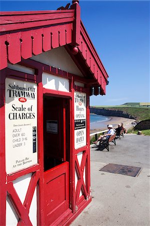 Top Cliff Tramway Kiosk at Saltburn by the Sea, Redcar and Cleveland, North Yorkshire, Yorkshire, England, United Kingdom, Europe Photographie de stock - Rights-Managed, Code: 841-07202503