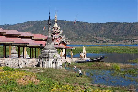 simsearch:841-02722874,k - Tharkong Pagoda, Inle Lake, Shan State, Myanmar (Burma), Asia Photographie de stock - Rights-Managed, Code: 841-07202535