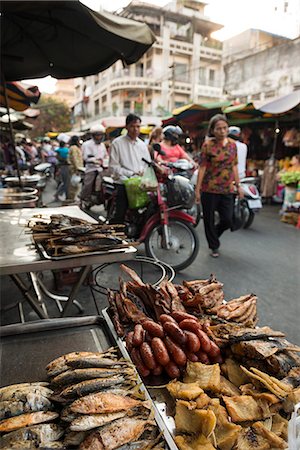 Seafood at Food Market, Phnom Penh, Cambodia, Indochina, Southeast Asia, Asia Stock Photo - Rights-Managed, Code: 841-07202617