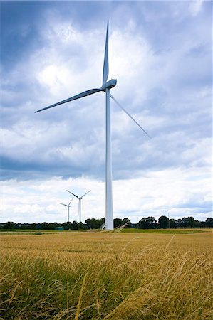 simsearch:841-05781420,k - Wind turbines for wind power in meadow in rural Normandy, France Foto de stock - Direito Controlado, Número: 841-07354845