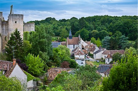 Traditional French village of Angles Sur L'Anglin, Vienne, near Poitiers, France Stock Photo - Rights-Managed, Code: 841-07354872