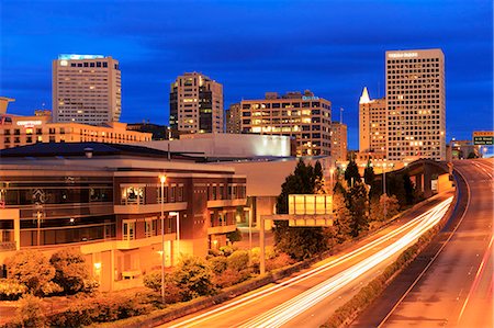 Tacoma skyline, Washington State, United States of America, North America Stock Photo - Rights-Managed, Code: 841-07355108