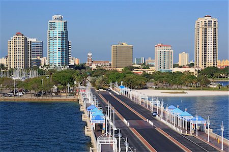 floride - St. Petersburg skyline, Tampa, Florida, United States of America, North America Photographie de stock - Rights-Managed, Code: 841-07355101