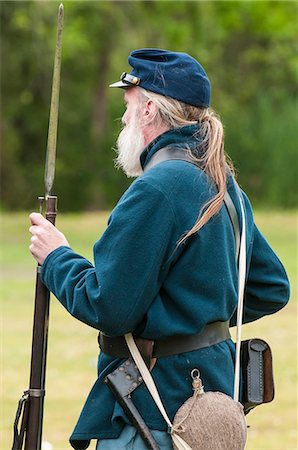 Union soldier at the Thunder on the Roanoke Civil War reenactment in Plymouth, North Carolina, United States of America, North America Photographie de stock - Rights-Managed, Code: 841-07355115