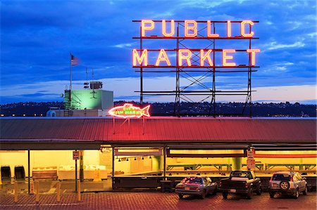 Pike Place Market, Seattle, Washington State, United States of America, North America Foto de stock - Con derechos protegidos, Código: 841-07355112