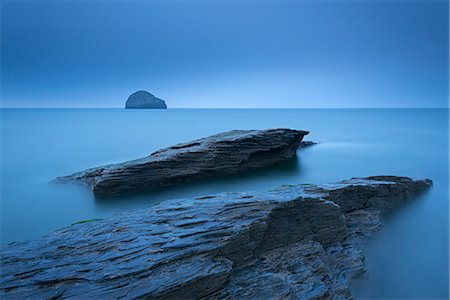 reino unido - Twilight on the rocky North Cornish coast at Trebarwith Strand, Cornwall, England, United Kingdom, Europe Foto de stock - Con derechos protegidos, Código: 841-07355174