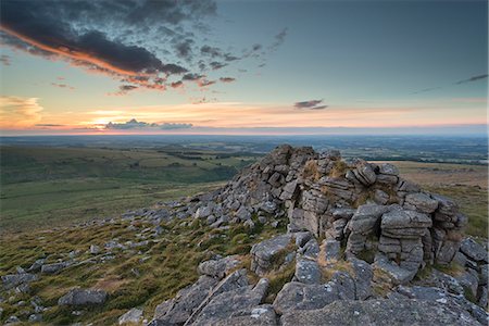simsearch:6119-09127158,k - Summer sunset over Dartmoor National Park, Devon, England, United Kingdom, Europe Fotografie stock - Rights-Managed, Codice: 841-07355197