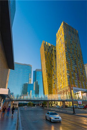 CityCenter, Aria Resort and Casino, Veer Towers on right, The Strip, Las Vegas, Nevada, United States of America, North America Photographie de stock - Rights-Managed, Code: 841-07355232