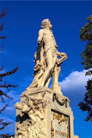 Statue of Wolfgang Amadeus Mozart, Vienna, Austria, Europe Foto de stock - Con derechos protegidos, Código: 841-07457092