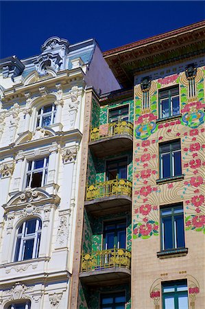 Otto Wagner's Art Nouveau Apartments, Majolica House, Vienna, Austria, Europe Foto de stock - Con derechos protegidos, Código: 841-07457112