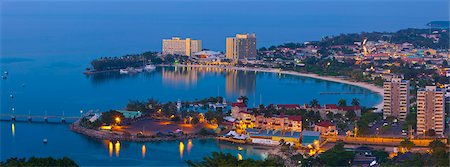 photography jamaica - Elevated view over city and coastline, Ocho Rios, Jamaica, West Indies, Caribbean, Central America Foto de stock - Con derechos protegidos, Código: 841-07457147