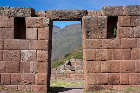 Inca ruins in the Sacred Valley, Pissac, Peru, South America Stock Photo - Rights-Managed, Code: 841-07457317