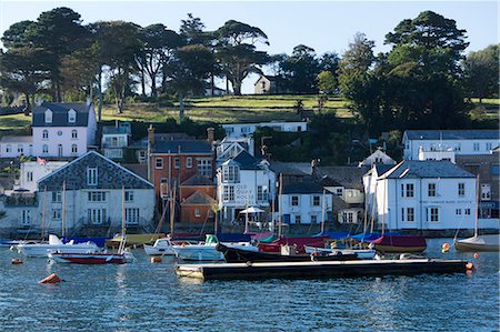 fowey - Fowey harbour and town, Cornwall, England, United Kingdom, Europe Stock Photo - Rights-Managed, Code: 841-07457321