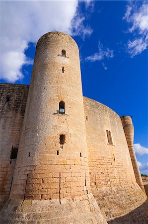 Bellver Castle, dating from the 14th century, Palma de Mallorca, Majorca, Balearic Islands, Spain, Europe Stock Photo - Rights-Managed, Code: 841-07457474