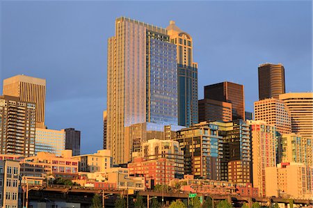 Seattle skyline, Washington State, United States of America, North America Stock Photo - Rights-Managed, Code: 841-07457487