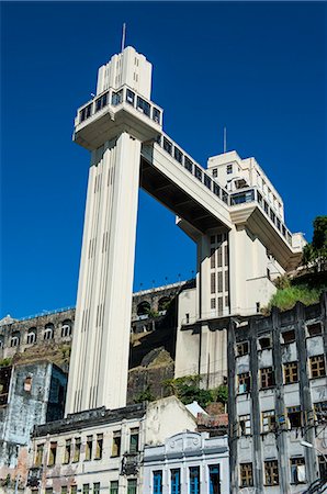 Lacerda Lift in the Pelourinho, Salvador da Bahia, Bahia, Brazil, South America Stock Photo - Rights-Managed, Code: 841-07457622