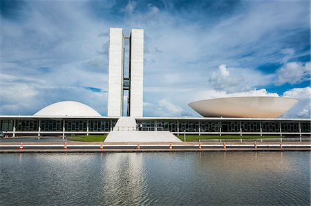 The Brazilian Congress, Brasilia, UNESCO World Heritage Site, Brazil, South America Stockbilder - Lizenzpflichtiges, Bildnummer: 841-07457638