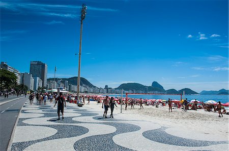 promenade - Famous Copacabana, Rio de Janeiro, Brazil, South America Stockbilder - Lizenzpflichtiges, Bildnummer: 841-07457648