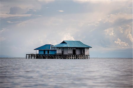 sulawesi - A house over the ocean, Togian Islands, Sulawesi, Indonesia, Southeast Asia, Asia Stock Photo - Rights-Managed, Code: 841-07457677