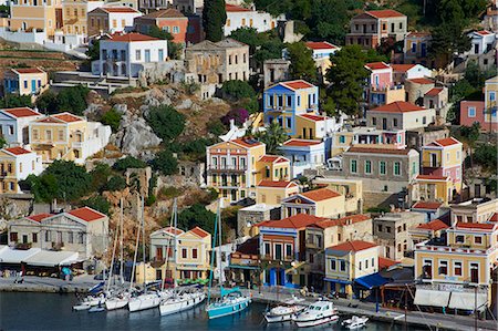 Gialos harbour, Symi, Dodecanese, Greek Islands, Greece, Europe Foto de stock - Con derechos protegidos, Código: 841-07457693