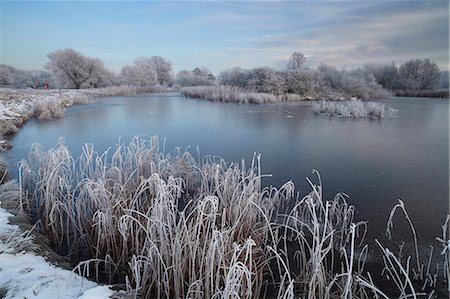 A beautiful hoar frost on a December afternoon at Bure Park in Great Yarmouth, Norfolk, England, United Kingdom, Europe Stock Photo - Rights-Managed, Code: 841-07457733