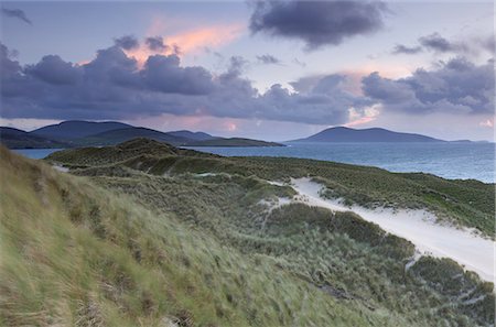 The North coast viewed from the dunes at Luskentyre, Isle of Harris, Outer Hebrides, Scotland, United Kingdom, Europe Foto de stock - Direito Controlado, Número: 841-07457776