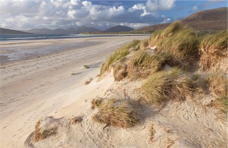 A beautiful but windy late summer evening at Seilebost beach, Isle of Harris, Outer Hebrides, Scotland, United Kingdom, Europe Fotografie stock - Rights-Managed, Codice: 841-07457778