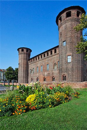 The 15th century rear elevation of Palazzo Madama in Turin, Piedmont, Italy, Europe Stock Photo - Rights-Managed, Code: 841-07457807