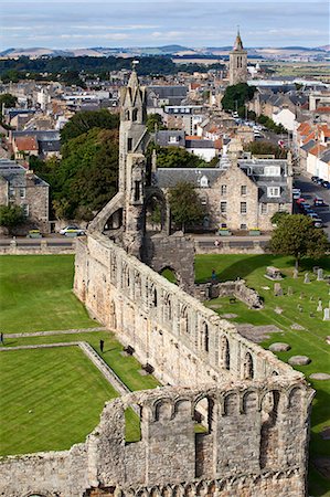 ruined city - St. Andrews Cathedral from St. Rules Tower, St. Andrews, Fife, Scotland, United Kingdom, Europe Stock Photo - Rights-Managed, Code: 841-07457821