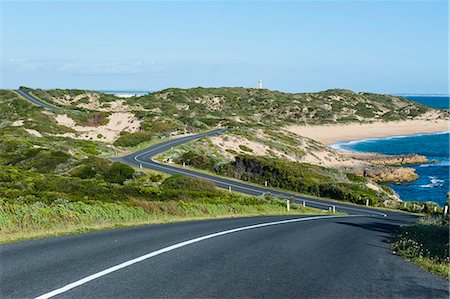 road not car not people - Curvy road in Beachport, South Australia, Australia, Pacific Stock Photo - Rights-Managed, Code: 841-07524018