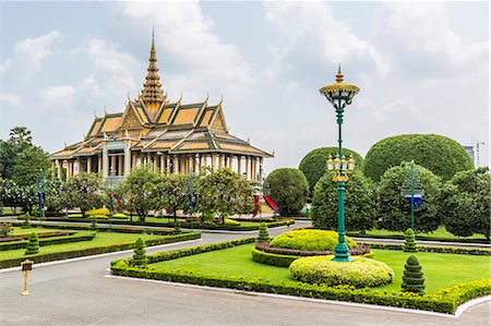 palais - The Moonlight Pavilion, Royal Palace, in the capital city of Phnom Penh, Cambodia, Indochina, Southeast Asia, Asia Photographie de stock - Rights-Managed, Code: 841-07523330