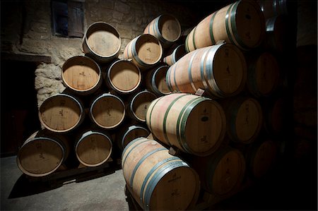 Rioja wine in American oak barrels in cave at Bodegas Agricola Bastida in Rioja-Alaveda area of Basque country, Spain Stock Photo - Rights-Managed, Code: 841-07523715