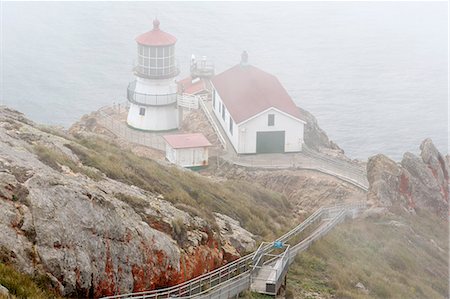 Point Reyes Lighthouse, Point Reyes National Seashore, Marin County, California, United States of America, North America Foto de stock - Con derechos protegidos, Código: 841-07523943