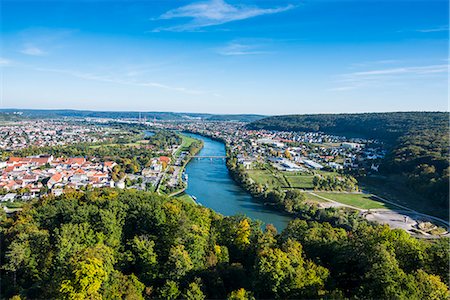 pictures of places in germany - View over Kehlheim and the River Danube from the Befreiungshalle, Kehlheim (Kelheim), Bavaria, Germany, Europe Photographie de stock - Rights-Managed, Code: 841-07523974