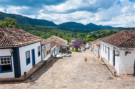 Historical mining town Tiradentes, Minas Gerais, Brazil, South America Stockbilder - Lizenzpflichtiges, Bildnummer: 841-07523978