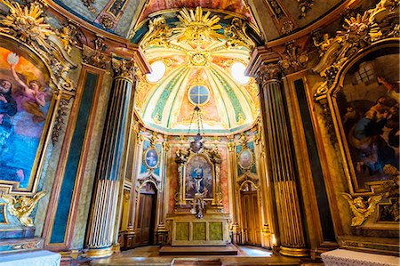 palace interior - Chapel, Royal Summer Palace of Queluz, Lisbon, Portugal, Europe Foto de stock - Con derechos protegidos, Código: 841-07540342