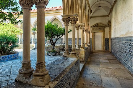 Cemetery Cloister, Convent of the Order of Christ, UNESCO World Heritage Site, Tomar, Ribatejo, Portugal, Europe Stock Photo - Rights-Managed, Code: 841-07540351