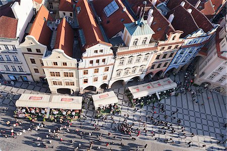 prague - Rooftops, Old Town Square (Staromestske namesti), Prague, Bohemia, Czech Republic, Europe Photographie de stock - Rights-Managed, Code: 841-07540377