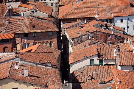 Rooftops and traditional architecture in Lucca, Italy Foto de stock - Con derechos protegidos, Código: 841-07540553