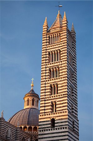 Il Duomo di Siena, the Cathedral of Siena, dome and campanile bell tower, Italy Stock Photo - Rights-Managed, Code: 841-07540569