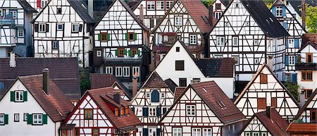 simsearch:841-07540658,k - Quaint timber-framed houses in Schiltach in the Bavarian Alps, Germany Photographie de stock - Rights-Managed, Code: 841-07540663