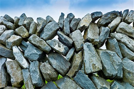 stonewall - Traditional dry stone wall in The Burren, County Clare, West of Ireland Foto de stock - Con derechos protegidos, Código: 841-07540802