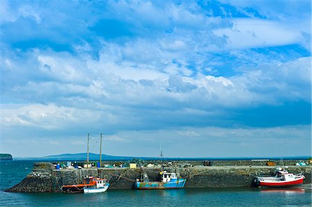 simsearch:841-05847323,k - Fishing boats at Kilbaha quay harbour and bay, County Clare, West Coast of Ireland Stock Photo - Rights-Managed, Code: 841-07540823