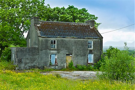 residential property exterior - Derelict house with development potential at Rosmuck in the Gaeltecht area of Connemara, County Galway, Ireland Stock Photo - Rights-Managed, Code: 841-07540840